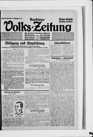 Berliner Volkszeitung vom 18.04.1924
