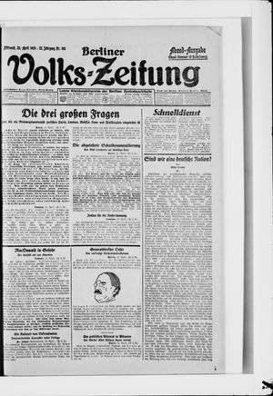 Berliner Volkszeitung vom 23.04.1924