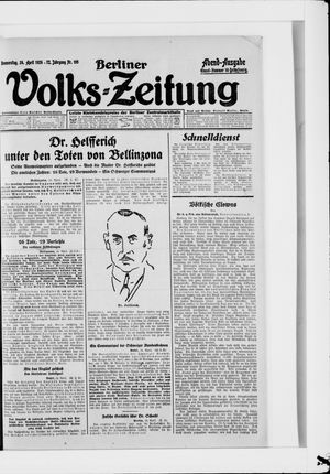Berliner Volkszeitung on Apr 24, 1924