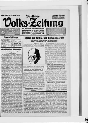 Berliner Volkszeitung vom 29.04.1924