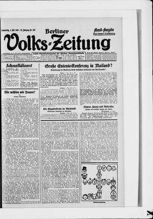 Berliner Volkszeitung vom 01.05.1924