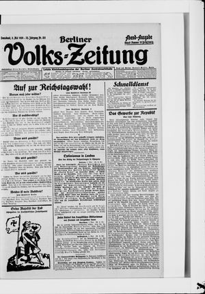 Berliner Volkszeitung vom 03.05.1924