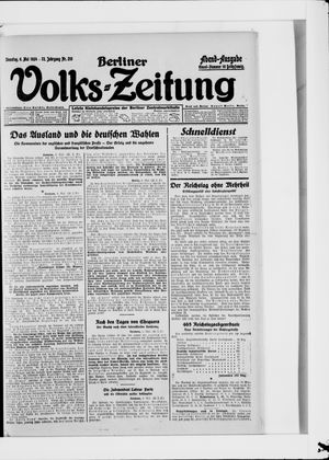 Berliner Volkszeitung vom 06.05.1924