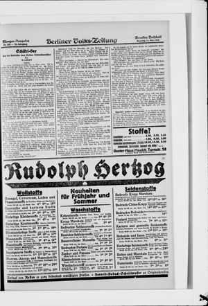 Berliner Volkszeitung on May 11, 1924