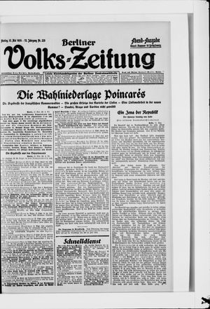 Berliner Volkszeitung vom 12.05.1924