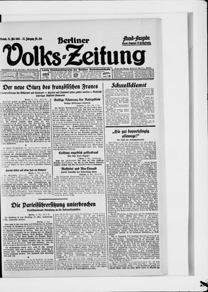 Berliner Volkszeitung vom 21.05.1924
