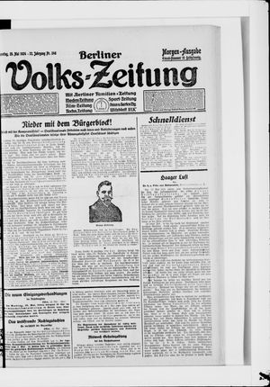 Berliner Volkszeitung vom 25.05.1924
