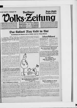 Berliner Volkszeitung vom 04.06.1924