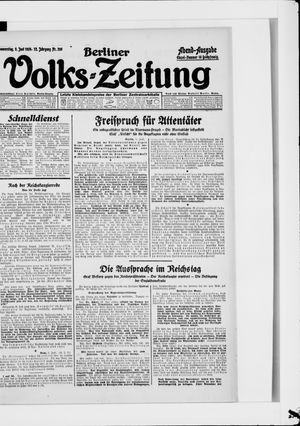 Berliner Volkszeitung on Jun 5, 1924