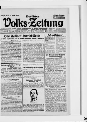 Berliner Volkszeitung on Jun 16, 1924