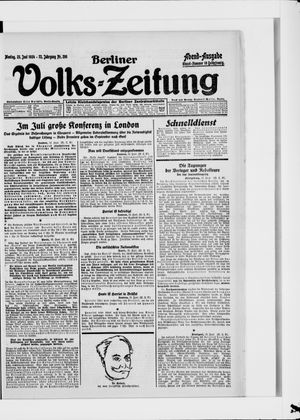Berliner Volkszeitung vom 23.06.1924