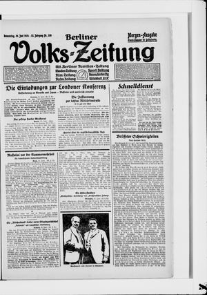 Berliner Volkszeitung vom 26.06.1924