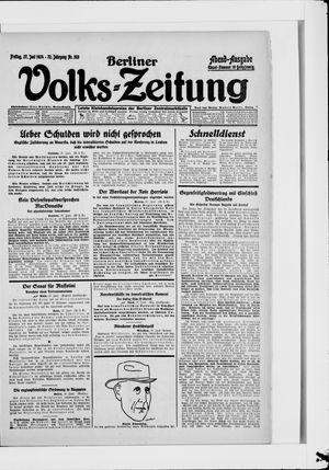 Berliner Volkszeitung vom 27.06.1924