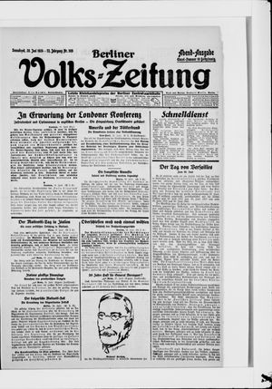 Berliner Volkszeitung vom 28.06.1924