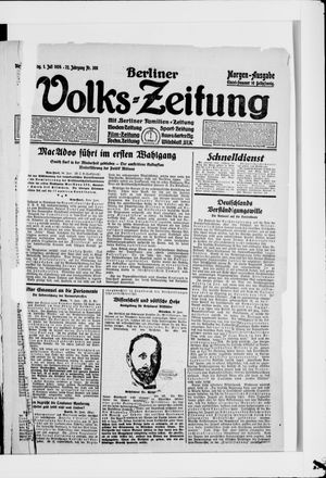 Berliner Volkszeitung vom 01.07.1924