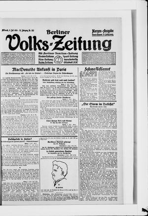 Berliner Volkszeitung vom 09.07.1924