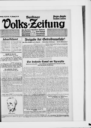 Berliner Volkszeitung vom 15.07.1924