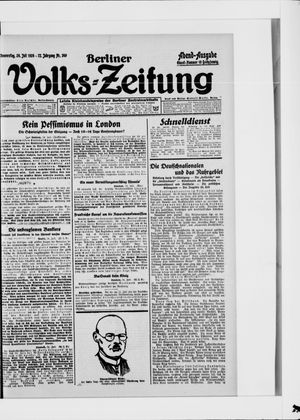 Berliner Volkszeitung vom 24.07.1924