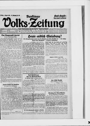 Berliner Volkszeitung on Aug 1, 1924