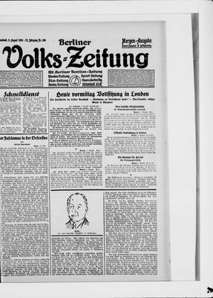 Berliner Volkszeitung on Aug 2, 1924