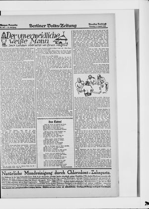 Berliner Volkszeitung vom 03.08.1924