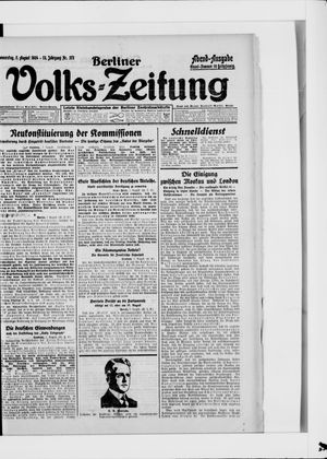 Berliner Volkszeitung vom 07.08.1924