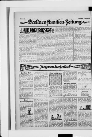 Berliner Volkszeitung vom 09.08.1924