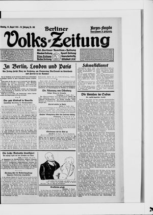 Berliner Volkszeitung on Aug 19, 1924