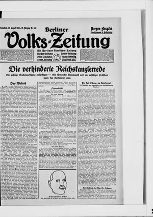 Berliner Volkszeitung vom 23.08.1924