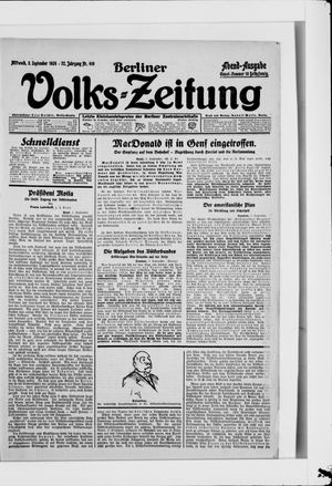 Berliner Volkszeitung vom 03.09.1924