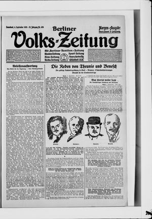 Berliner Volkszeitung on Sep 6, 1924