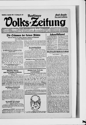 Berliner Volkszeitung vom 06.09.1924