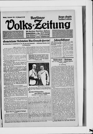 Berliner Volkszeitung vom 07.09.1924