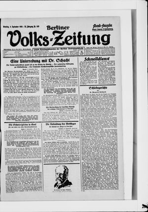 Berliner Volkszeitung vom 09.09.1924