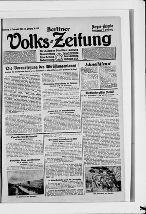 Berliner Volkszeitung on Sep 11, 1924