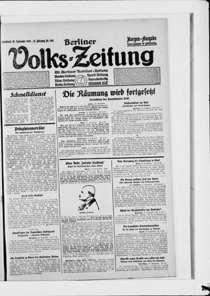 Berliner Volkszeitung vom 20.09.1924