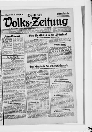 Berliner Volkszeitung vom 22.09.1924