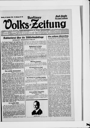 Berliner Volkszeitung vom 23.09.1924