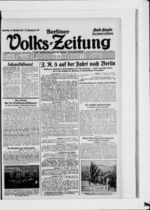 Berliner Volkszeitung vom 25.09.1924