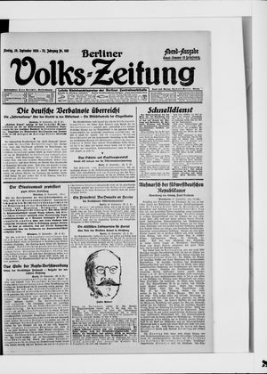 Berliner Volkszeitung vom 29.09.1924