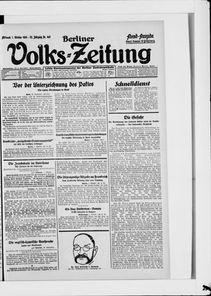 Berliner Volkszeitung vom 01.10.1924