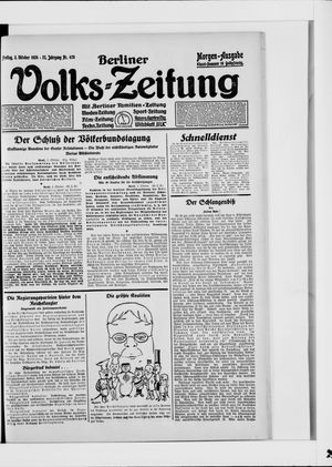 Berliner Volkszeitung vom 03.10.1924