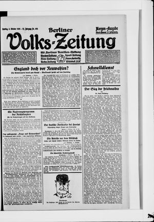 Berliner Volkszeitung vom 05.10.1924