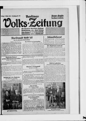 Berliner Volkszeitung vom 07.10.1924
