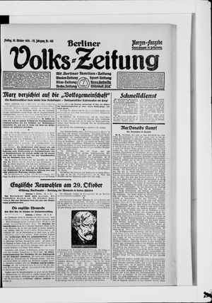 Berliner Volkszeitung vom 10.10.1924