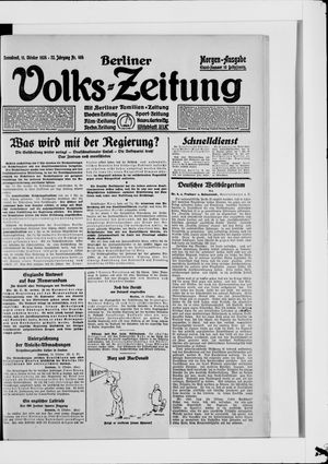 Berliner Volkszeitung vom 11.10.1924