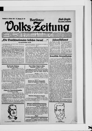 Berliner Volkszeitung vom 18.10.1924