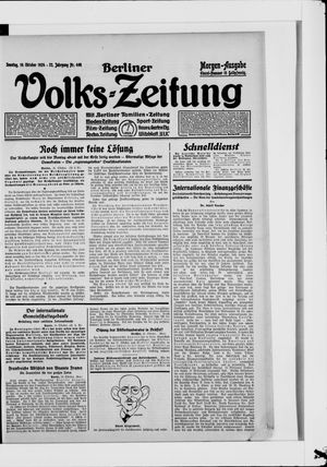 Berliner Volkszeitung vom 19.10.1924