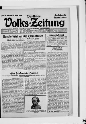 Berliner Volkszeitung vom 20.10.1924