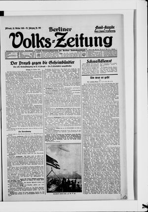Berliner Volkszeitung vom 22.10.1924